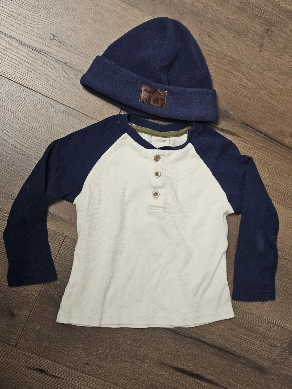 Kids Navy and Olive 4-Piece Matching Set - Cozy Navy Vest & Hat